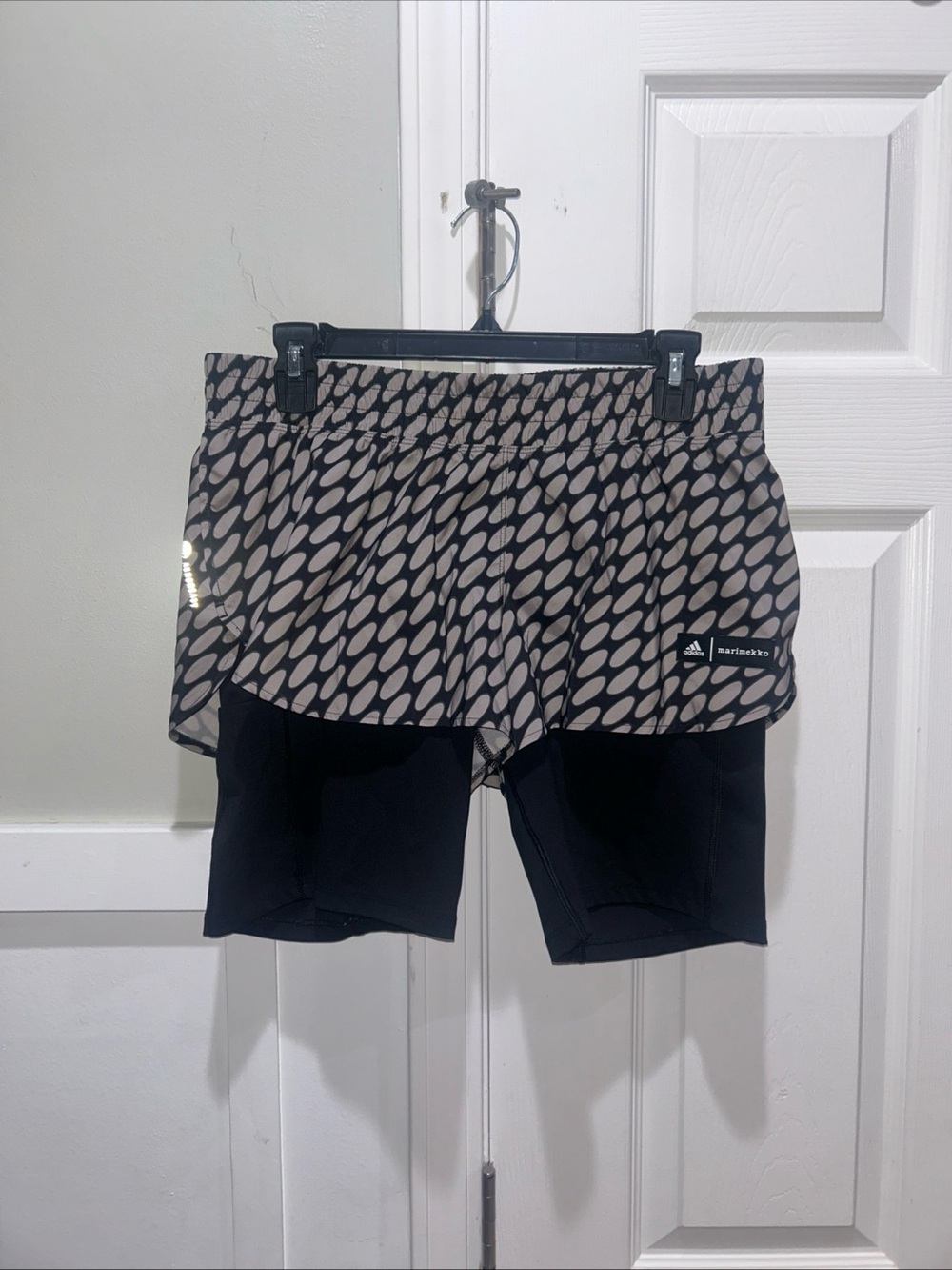 Marimekko x Adidas Black Patterned Athletic Layered Shorts